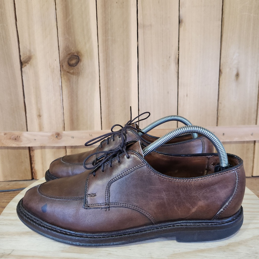 Allen Edmonds Ashton Shoes Mens 7.5 D Brown Leather Derby Dress USA Made